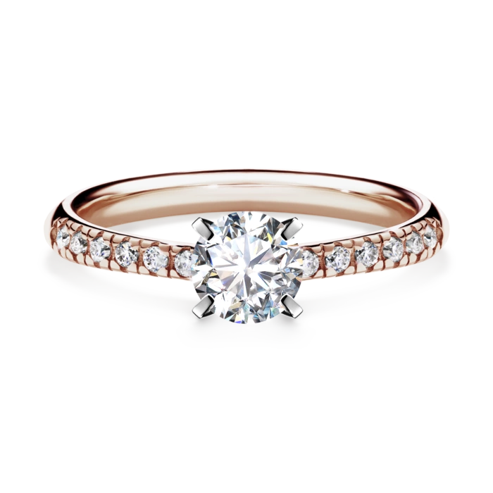 Pierścionek zaręczynowy My Sunshine 2-5 dni, Różowe złoto, Diament Laboratoryjny, 0,64CT, Diament laboratoryjny