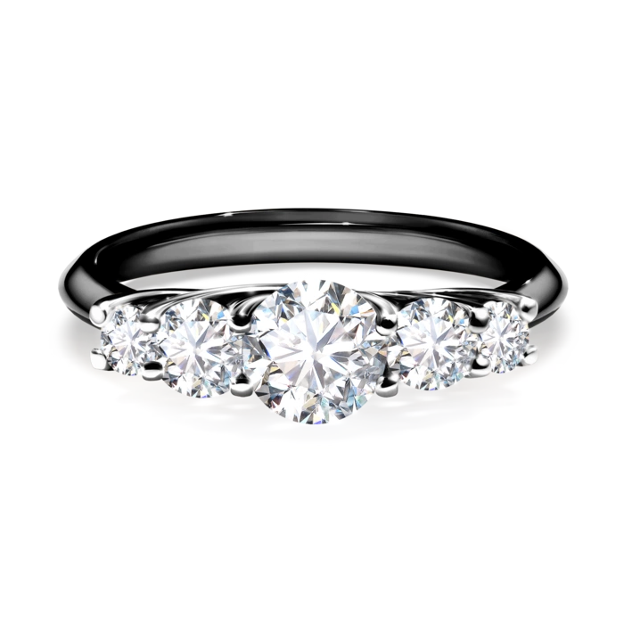 Pierścionek zaręczynowy My Darling 48h, Czarne złoto, Diament Laboratoryjny, 0,96CT, Diament laboratoryjny
