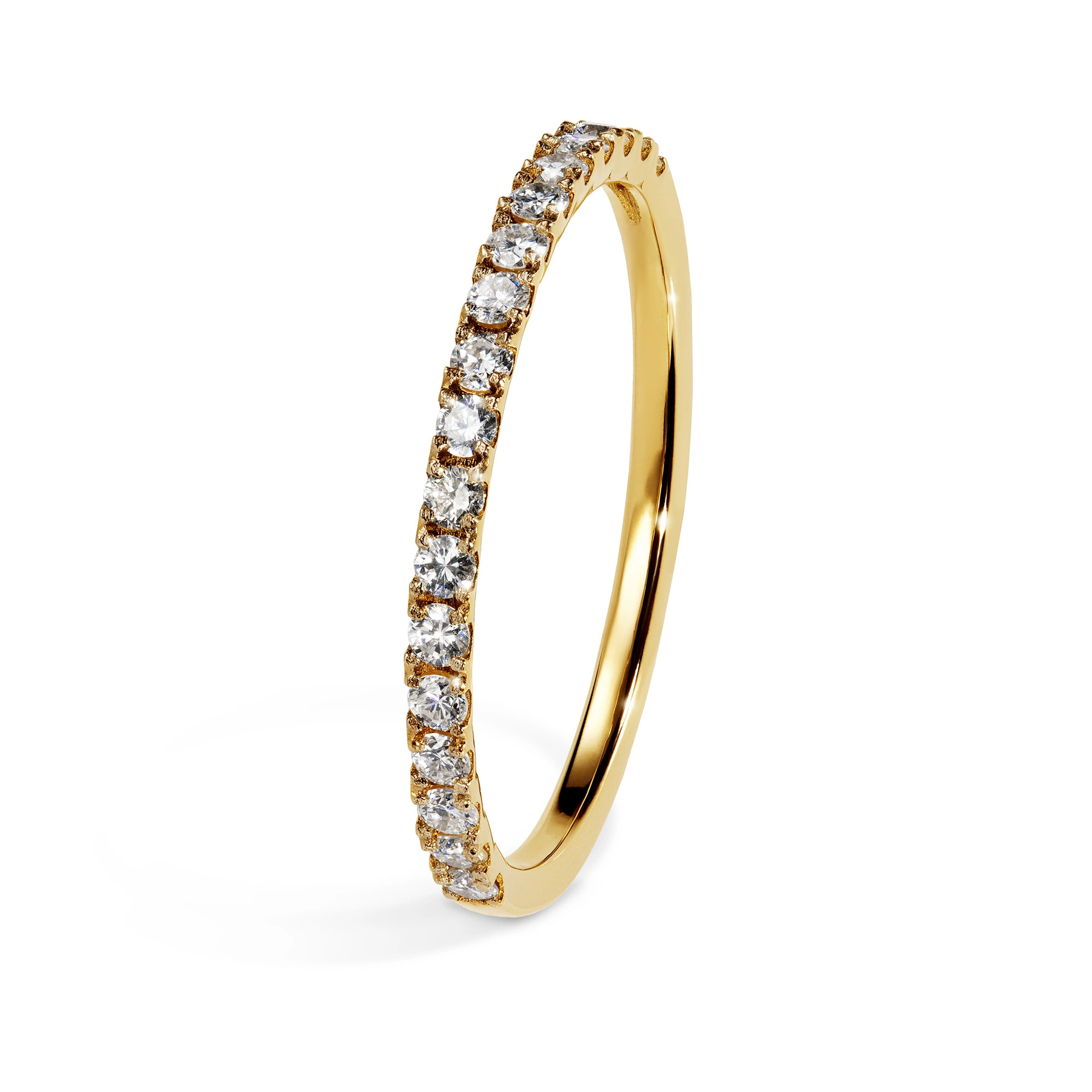 Obrączka ślubna Rosie 15-30 dni, Diamenty naturalne, Diamenty laboratoryjne, Żółte złoto, 2 mm, 1,5mm